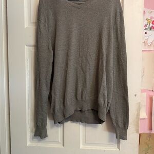 J. Crew Heather Gray V-Neck Sweater